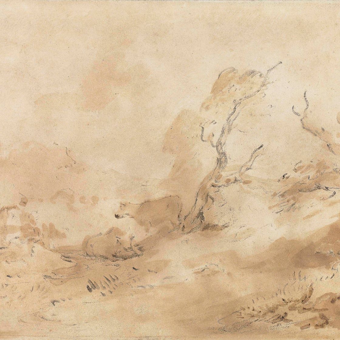 Thomas Gainsborough — Крупный рогатый скот в лесистом ландшафте