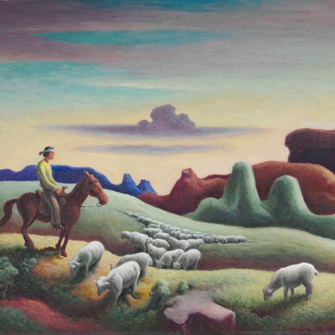 Thomas Hart Benton — Песок племени навахо