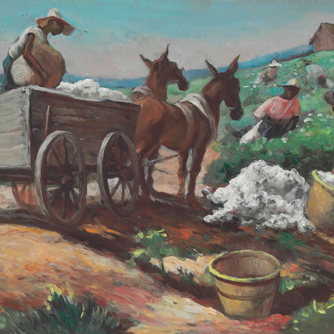 Thomas Hart Benton — Сбор и погрузка хлопка