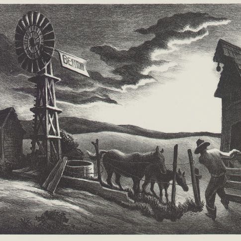 Thomas Hart Benton — Вечер в Небраске (F. 45)