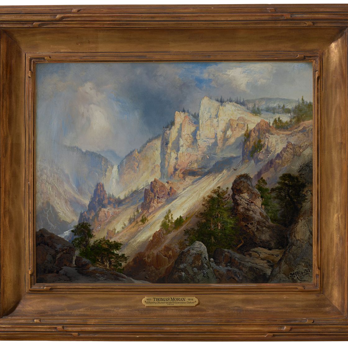 Thomas Moran — Кратковременный ливень в Йеллоустонском каньоне, изображение 2