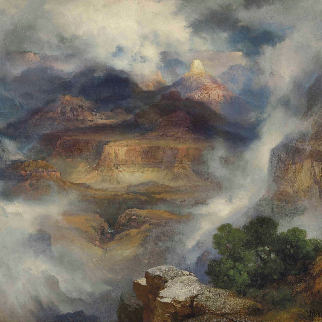 Thomas Moran — Гранд-Каньон после шторма (Большой каньон Аризоны на рассвете)