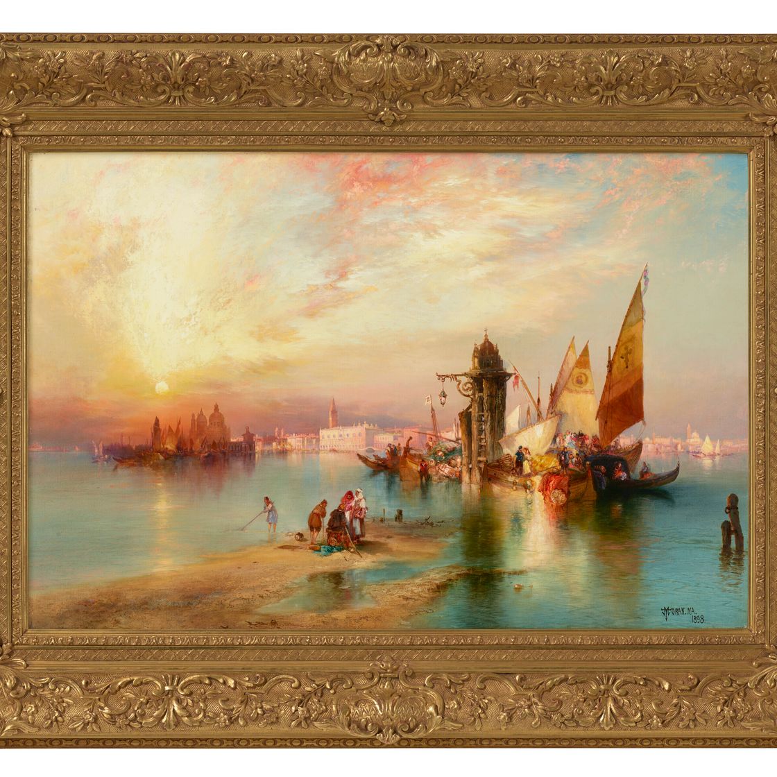Thomas Moran — Венеция, закат за Санта-Марией, изображение 2