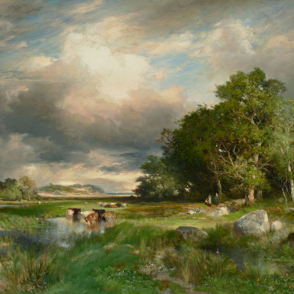 Thomas Moran — Пасмурный день на Лонг-Айленде, изображение 1