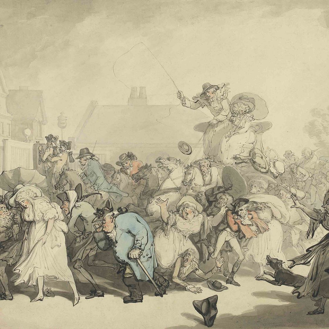 Thomas Rowlandson — Шквал в Гайд-парке, Лондон