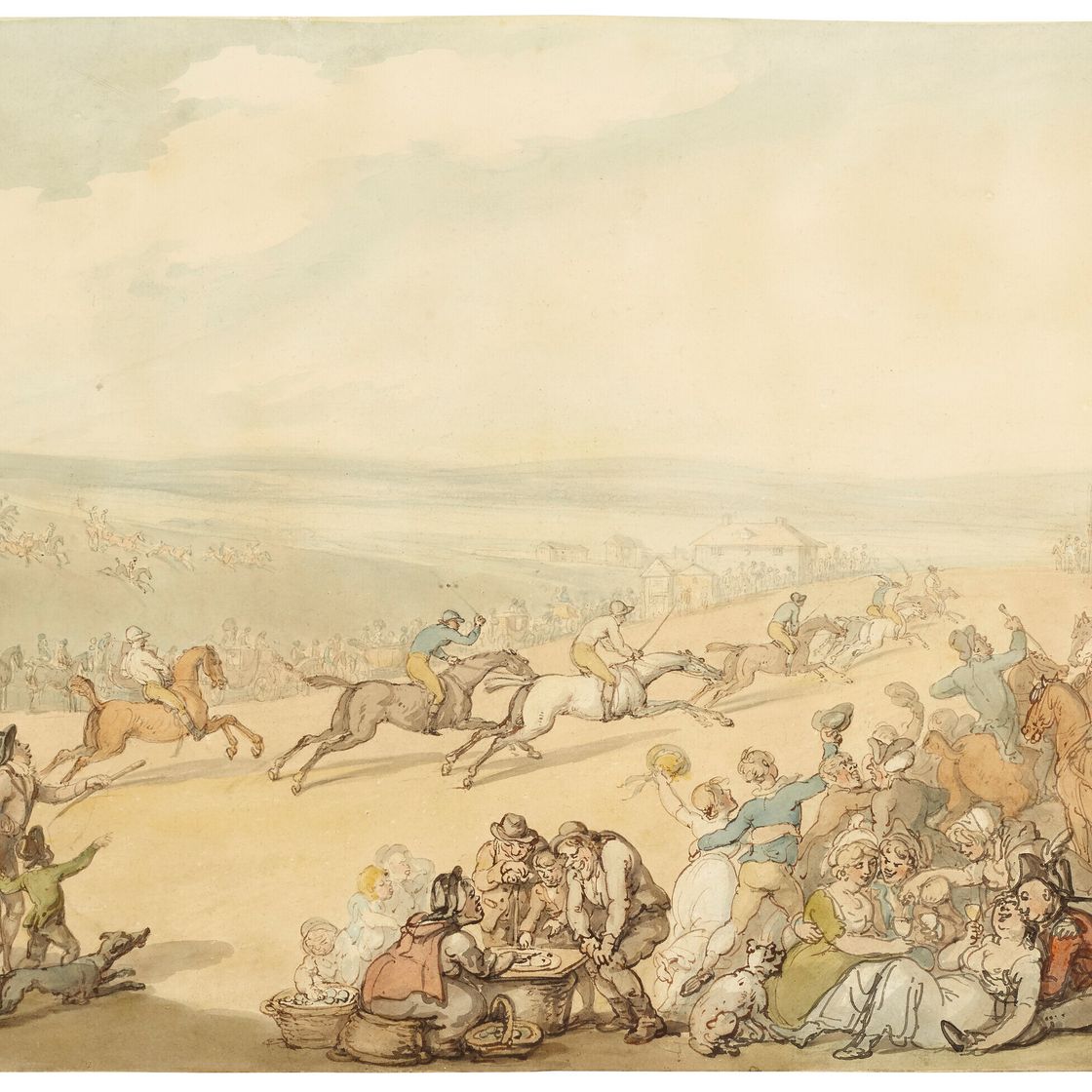 Thomas Rowlandson — Гонки в Эпсоме, изображение 1