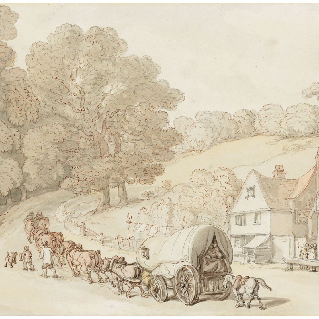 Thomas Rowlandson — Придорожная гостиница с проезжающими путниками