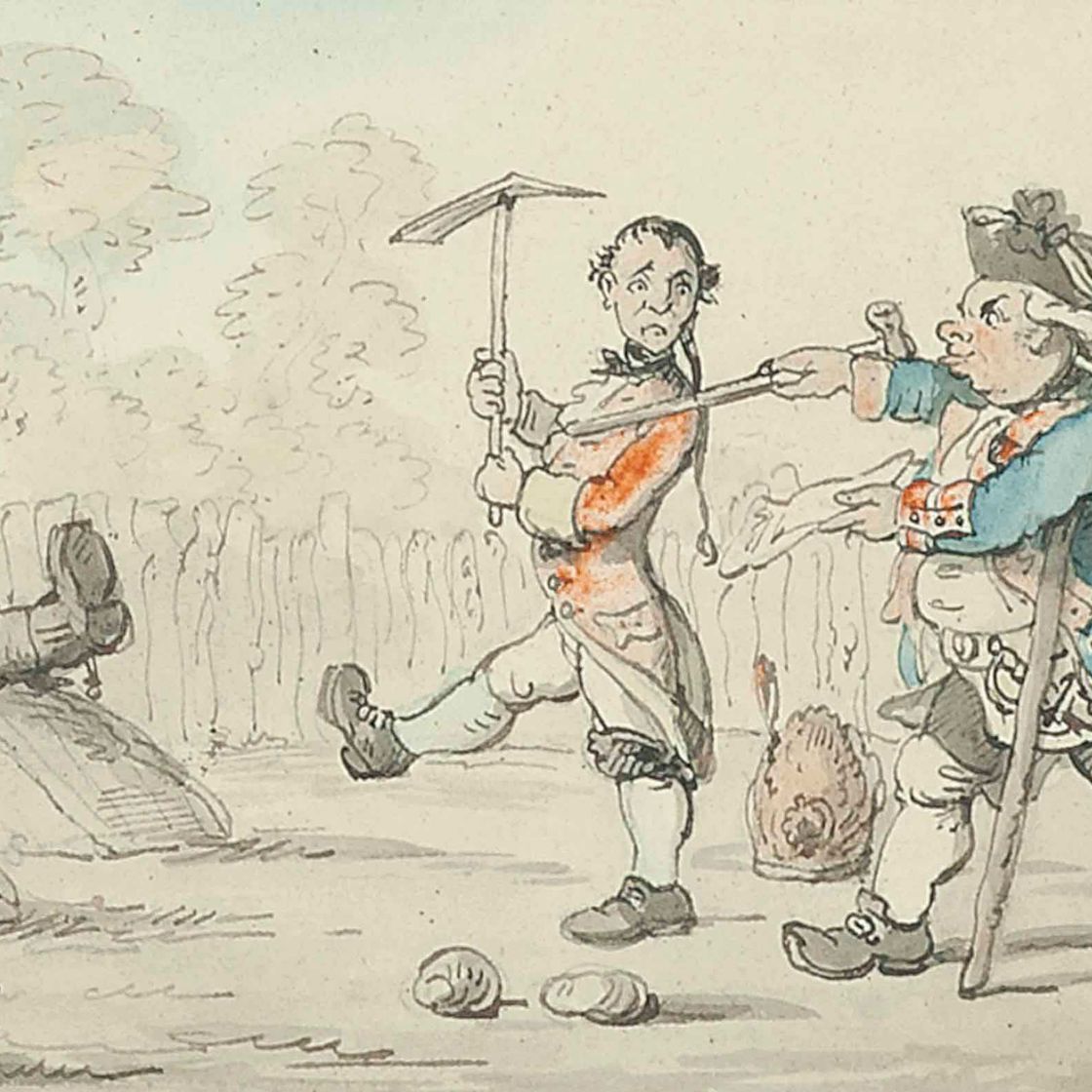 Thomas Rowlandson — Осада Намюра капитаном Шенди и капралом Тримом из "Тристрама Шенди"