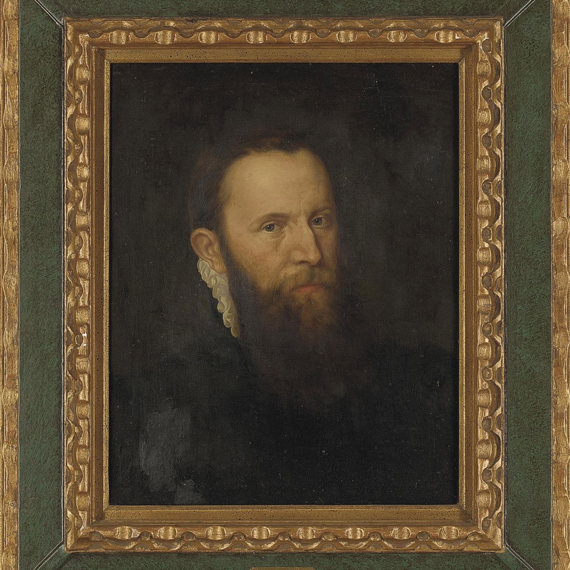 Thomas Ruff — Портрет джентльмена, во весь рост, в черном сюртуке с белым воротником