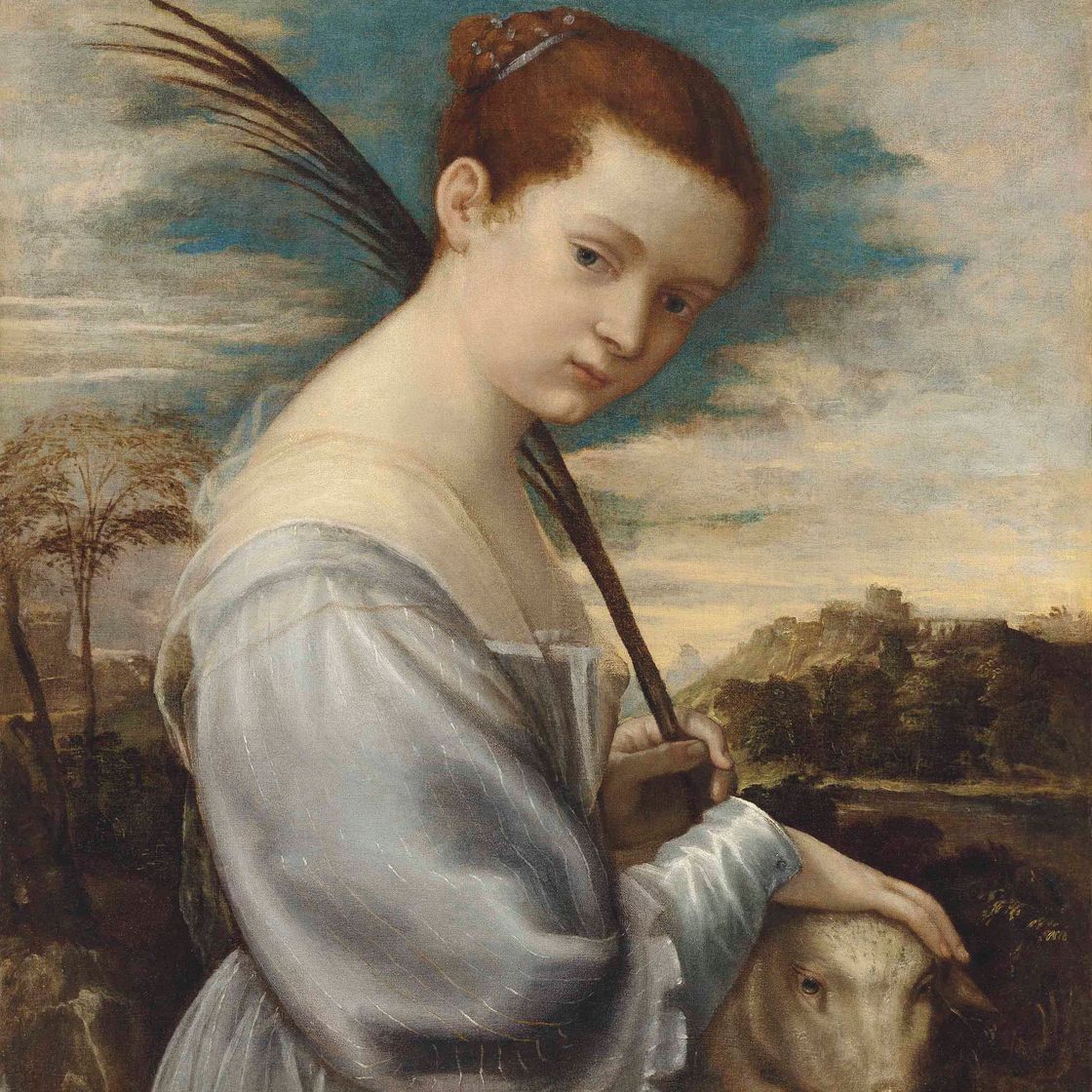 Titian — Святая Агнесса