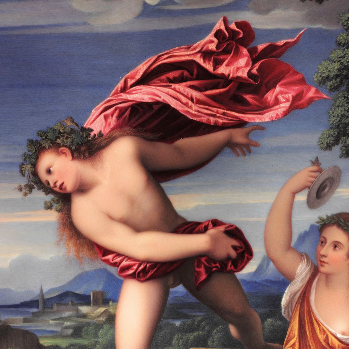 Titian — ЭМАЛЕВАЯ ТАБЛИЧКА С ИЗОБРАЖЕНИЕМ БАХУСА И АРИАДНЫ РАБОТЫ ГЕНРИ БОУНА (БРИТАНЕЦ, 1755-1834) В ЧЕСТЬ ТИЦИАНО ВЕЧЕЛЛИО, ИЗВЕСТНОГО КАК ТИЦИАН (ИТАЛЬЯНЕЦ, 1488/1489 - 1576)., изображение 5