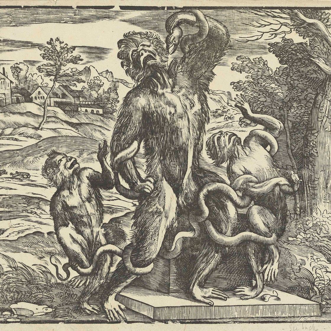 Titian — Карикатура на Лаокоона