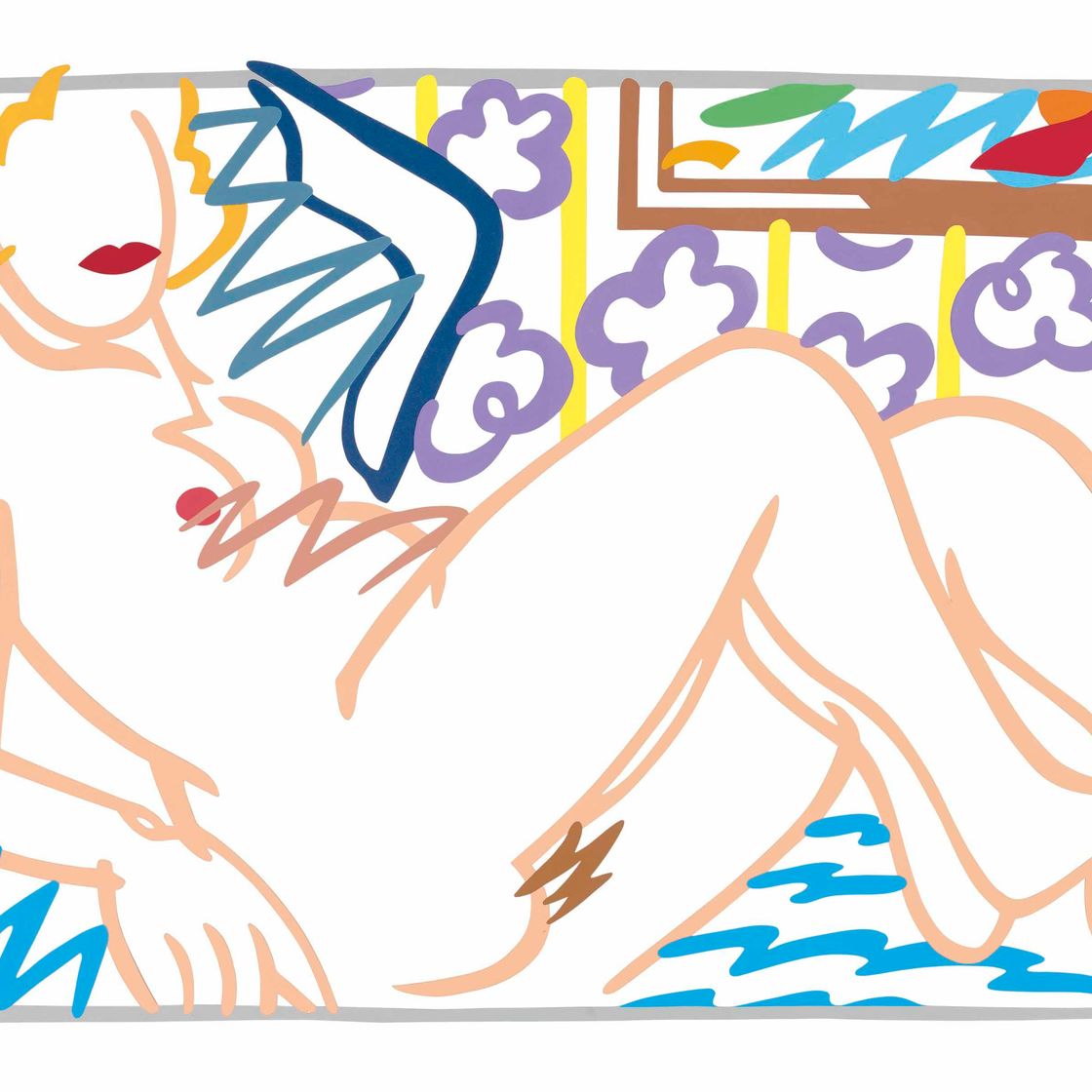 Tom Wesselmann — Джуди 1960 года на обоях в цветочек (большая)