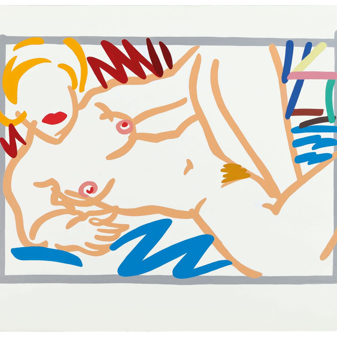 Tom Wesselmann — Большой этюд Джуди 1960-х годов с голубым одеялом