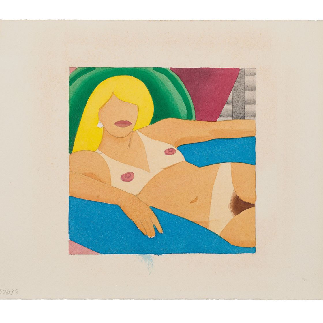 Tom Wesselmann — Этюд для шелкографии телесного цвета, изображение 1