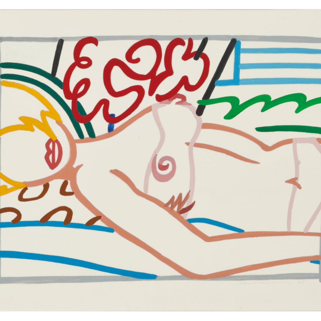 Tom Wesselmann — Этюд для обнаженной натуры с леопардовой шкурой