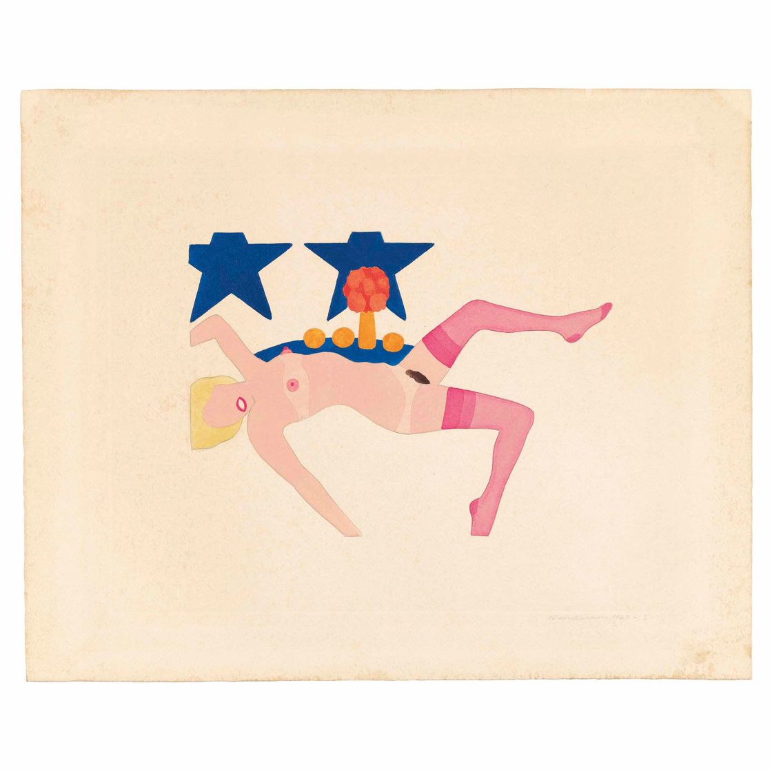 Tom Wesselmann — Рельефная обнаженная натура с натюрмортом (этюд для Great American Nude #97)