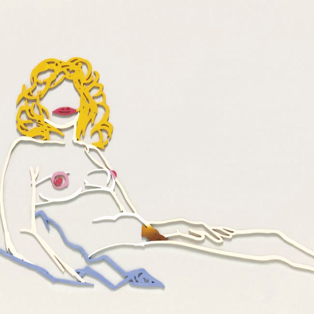 Tom Wesselmann — Частичная Моника в шляпке и бусах