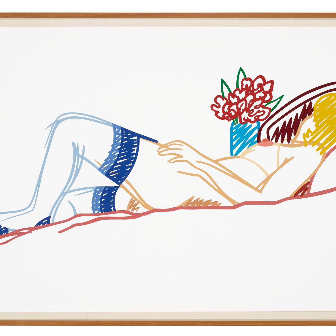 Tom Wesselmann — Обнаженная, с букетом и в чулках, изображение 2