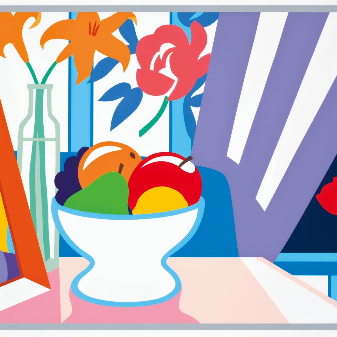 Tom Wesselmann — Натюрморт с лилиями и фруктовым ассорти