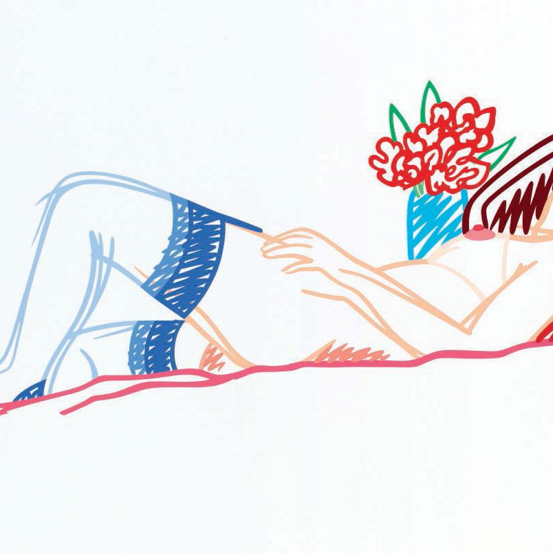 Tom Wesselmann — Обнаженная, с букетом и в чулках