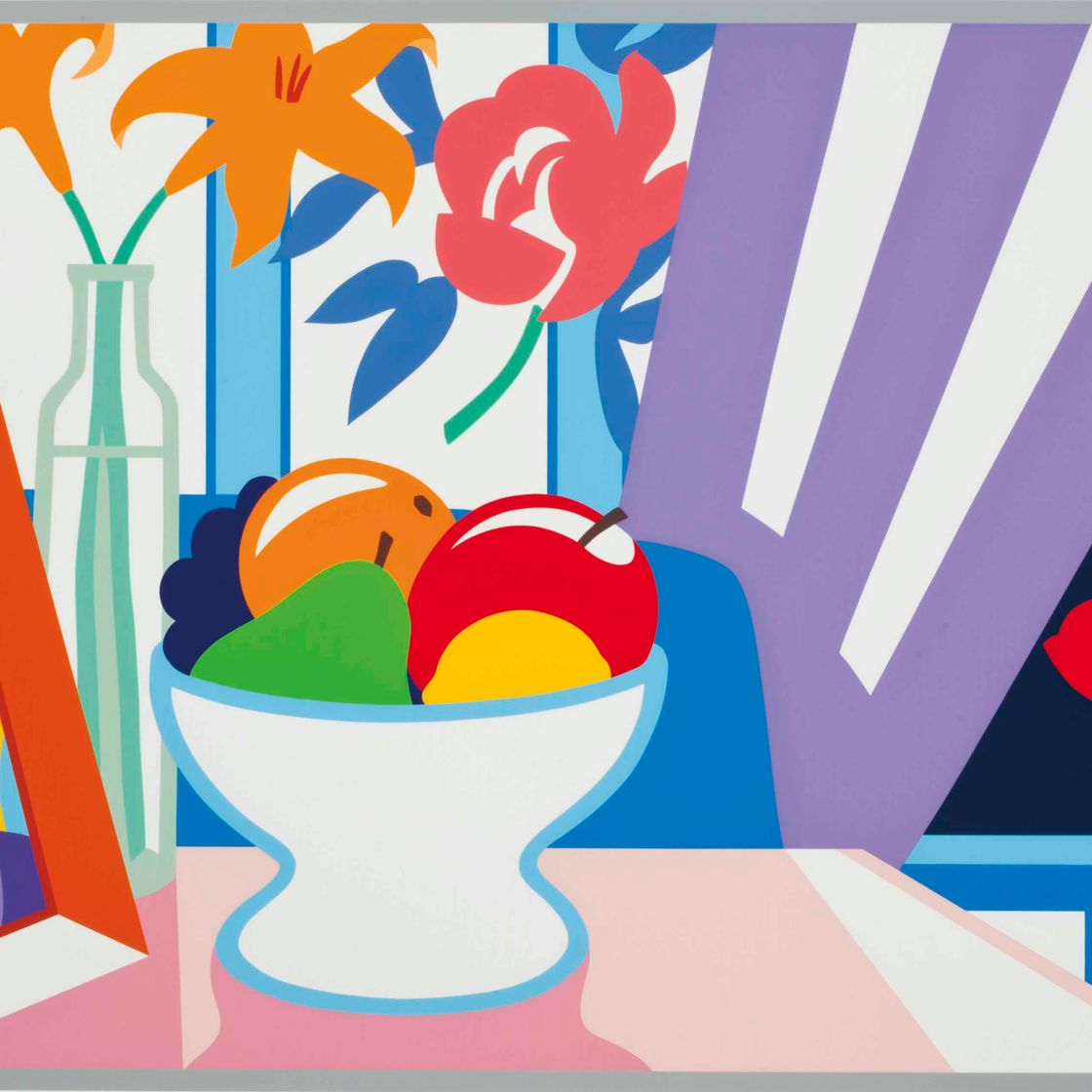 Tom Wesselmann — Натюрморт с лилиями и фруктовым ассорти