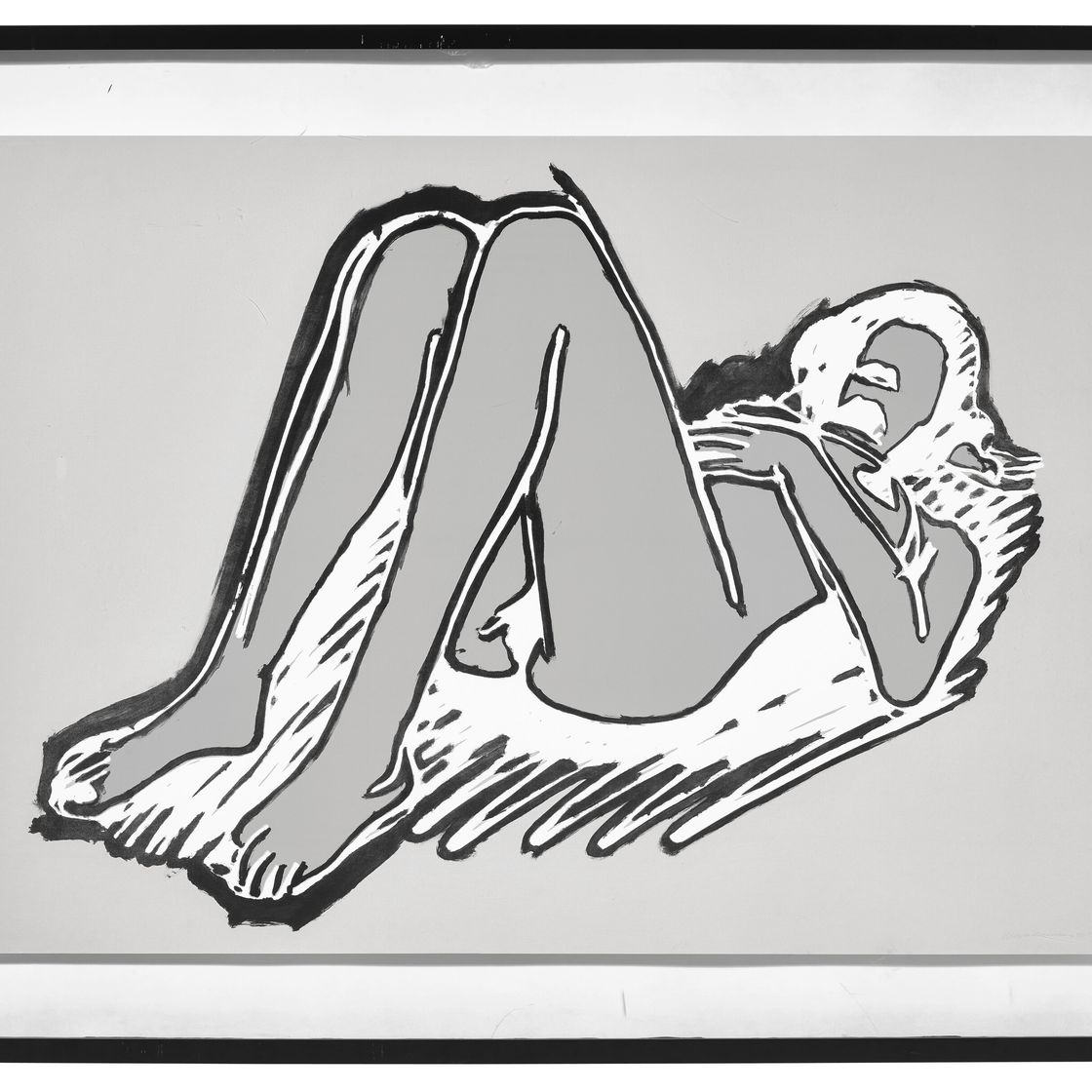 Tom Wesselmann — Моника лежит на спине, подтянув колени, изображение 2