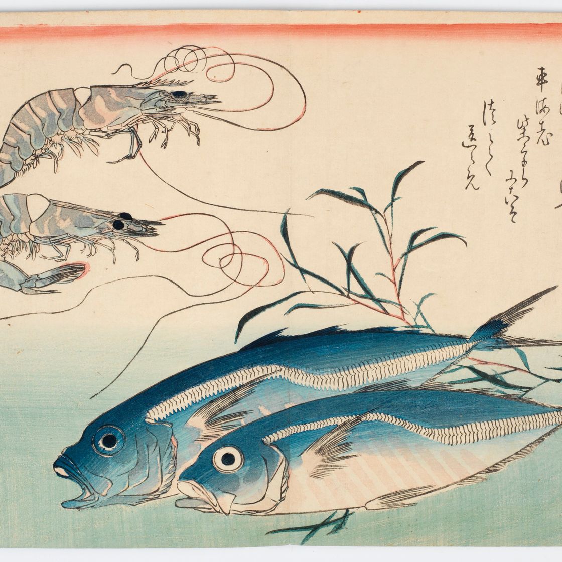Utagawa Hiroshige — Полный набор из безымянной серии крупных рыб (Уозукуси), изображение 7
