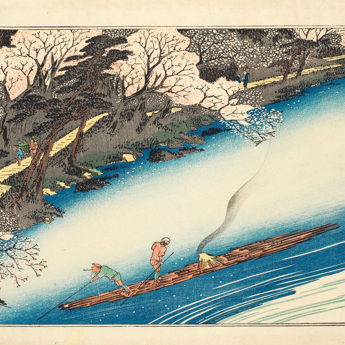 Utagawa Hiroshige — Арашияма манкай (Цветущая сакура Арашиямы)