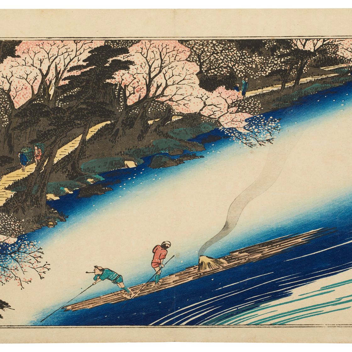 Utagawa Hiroshige — Арашияма манкай (Цветущая сакура Арашиямы)