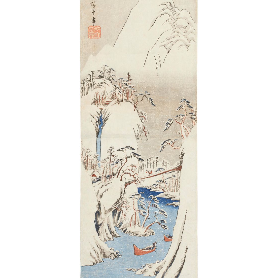 Utagawa Hiroshige — Река Фудзи в снегу