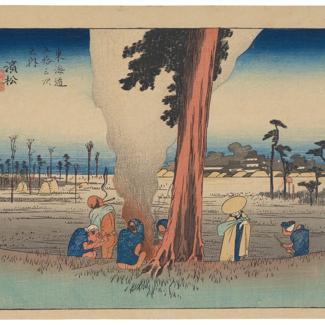 Utagawa Hiroshige — Хамамацу: Зимняя сцена