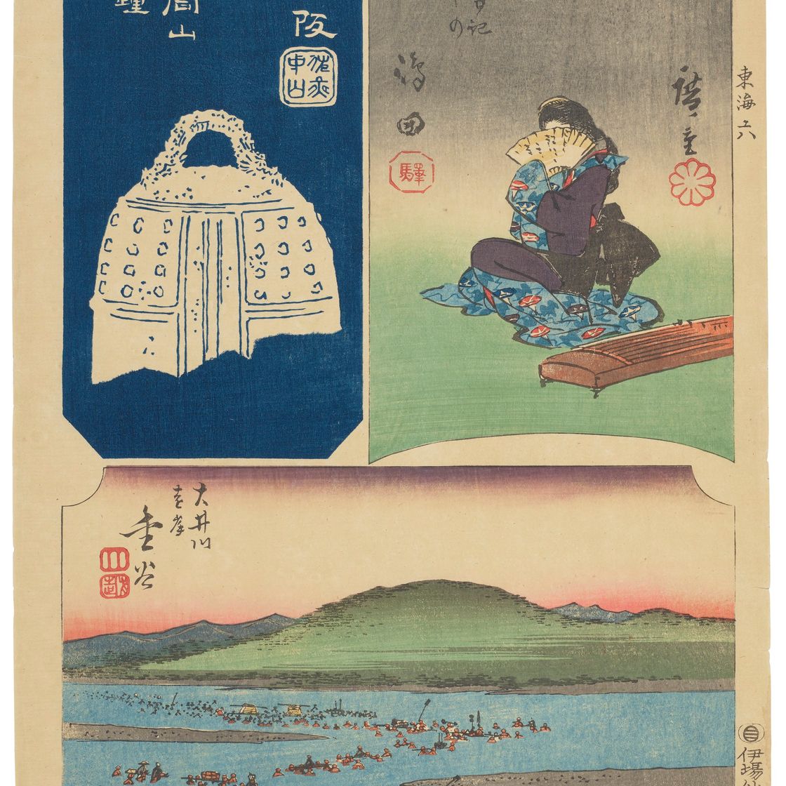 Utagawa Hiroshige — Симада, Канея, Хисака