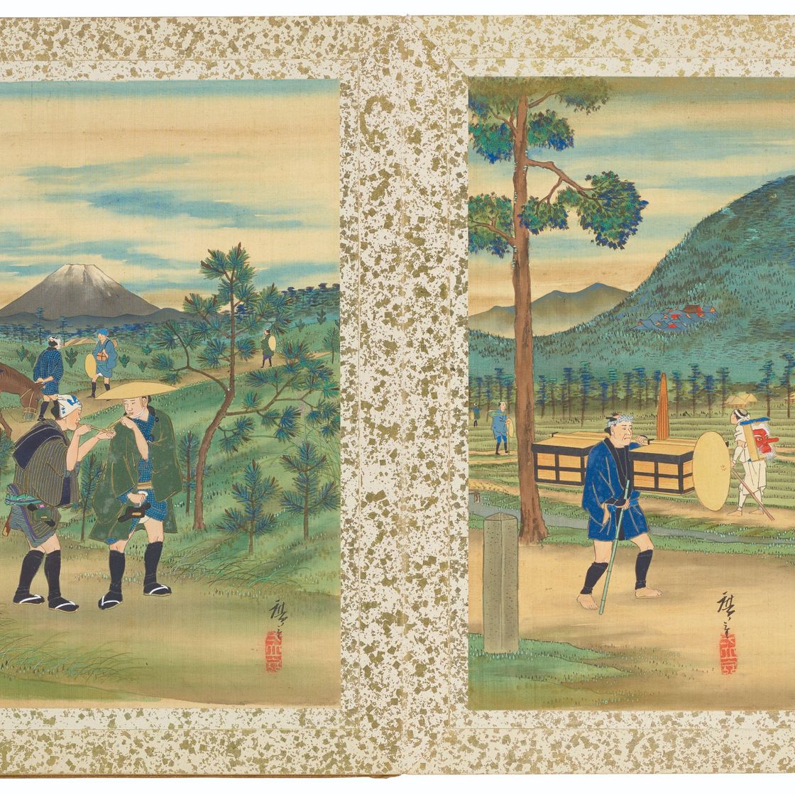 Utagawa Hiroshige — Знаменитые виды на дорогу Токайдо, изображение 15