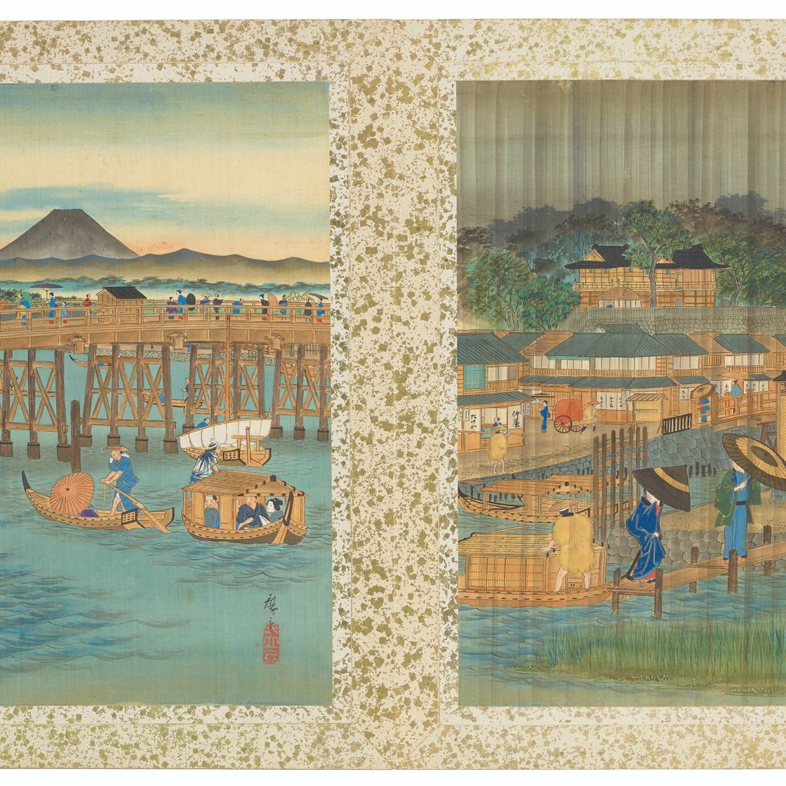 Utagawa Hiroshige — Знаменитые виды на дорогу Токайдо, изображение 5