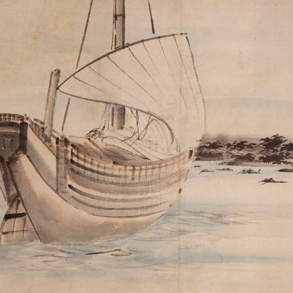 Utagawa Hiroshige — Лодки в Цукудадзиме