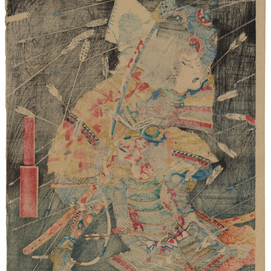 Utagawa Kuniyoshi — Последняя битва Кусуноки при Сидзе Навате, изображение 4