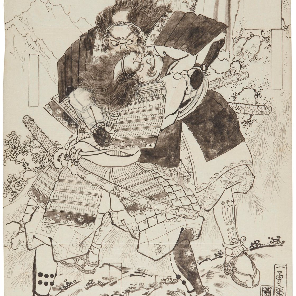 Utagawa Kuniyoshi — Два воина в бою