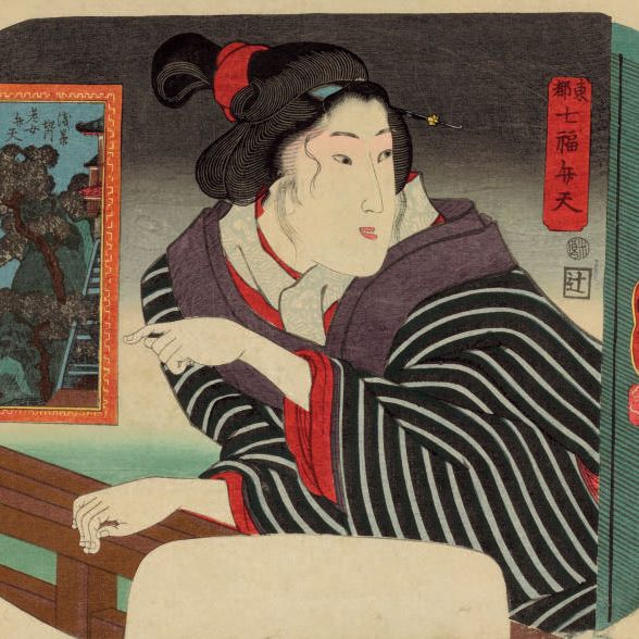 Utagawa Kuniyoshi — Асакуса чинаи Рохо Бентен из серии "Тото ситифуку Бентен" ("Семь святилищ удачи в восточной столице")