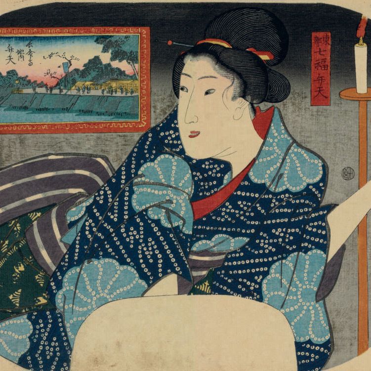 Utagawa Kuniyoshi — Хомэйдзи чинаи Бентен из серии "Тото ситифуку бентен" ("Семь святилищ удачи в восточной столице")