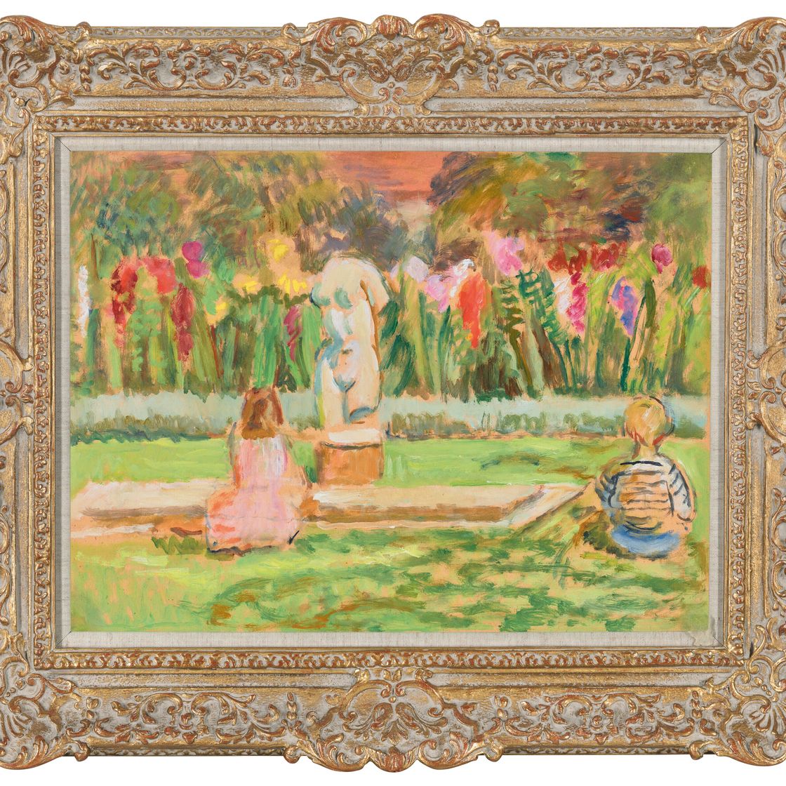 Vanessa Bell — Генриетта и Джулиан у бассейна в саду, Чарльстон, изображение 2