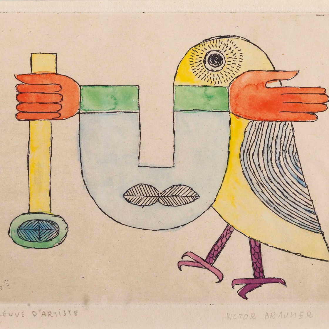 Victor Brauner — Вино "Л'Ойсо инноме" от Герасима Луки из шато Прессенти
