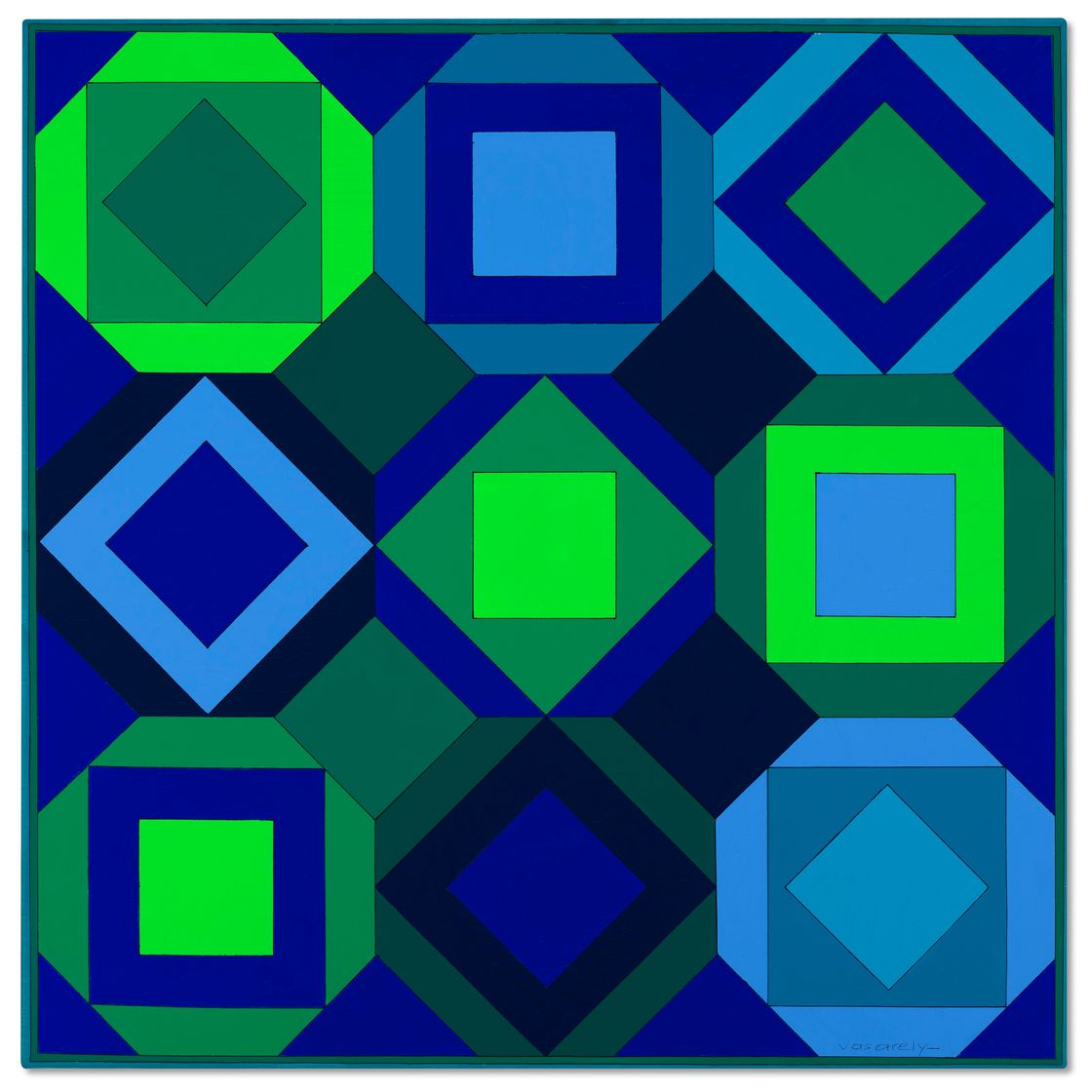 Victor Vasarely — Окта-Фольклор-E, изображение 1