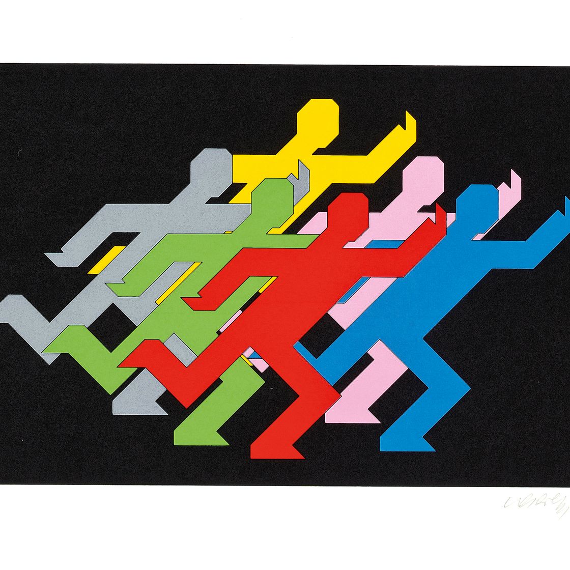 Victor Vasarely — Без названия (Бегуны)