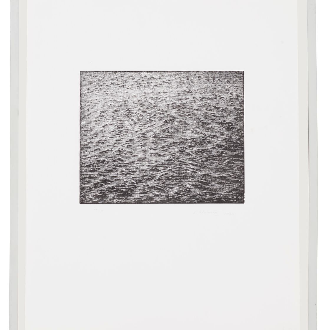 Vija Celmins — Гравюра на дереве "Поверхность океана" 2000, изображение 2