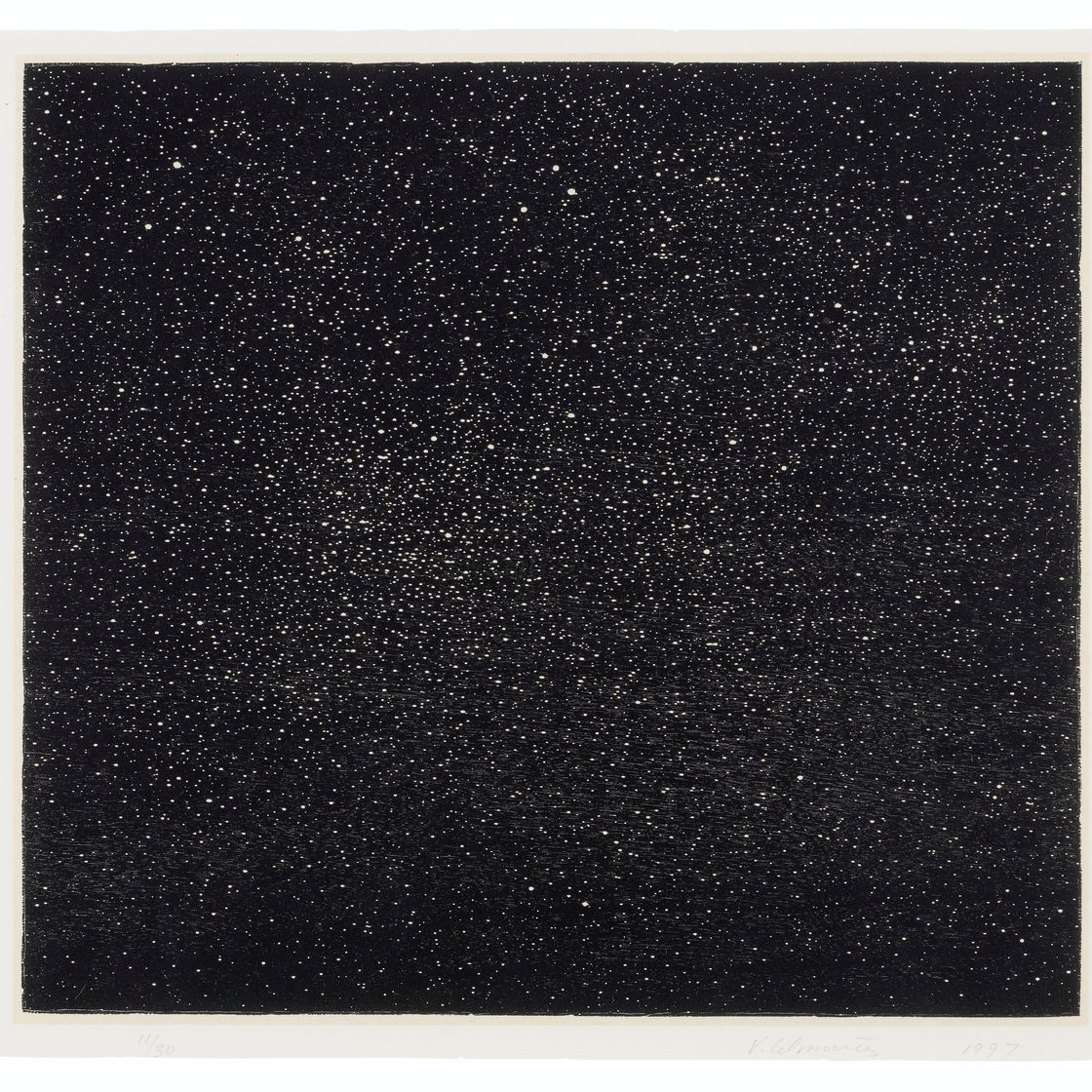 Vija Celmins — Гравюра на дереве "Ночное небо", изображение 1