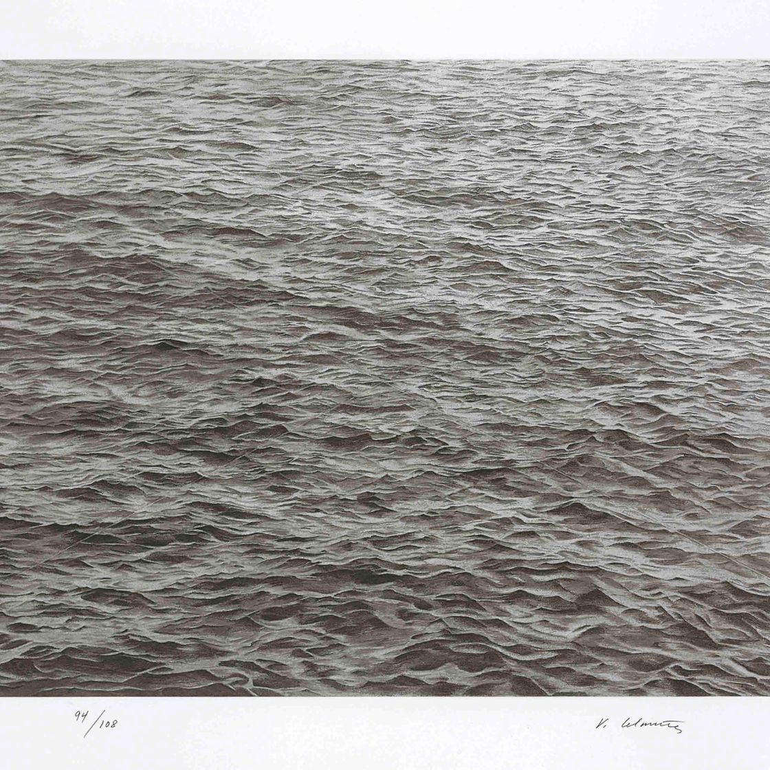 Vija Celmins — Океан с крестом №1