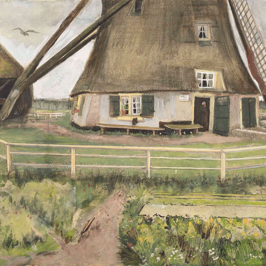 Vincent van Gogh — Лаакмолен близ Гааги (Ветряная мельница)