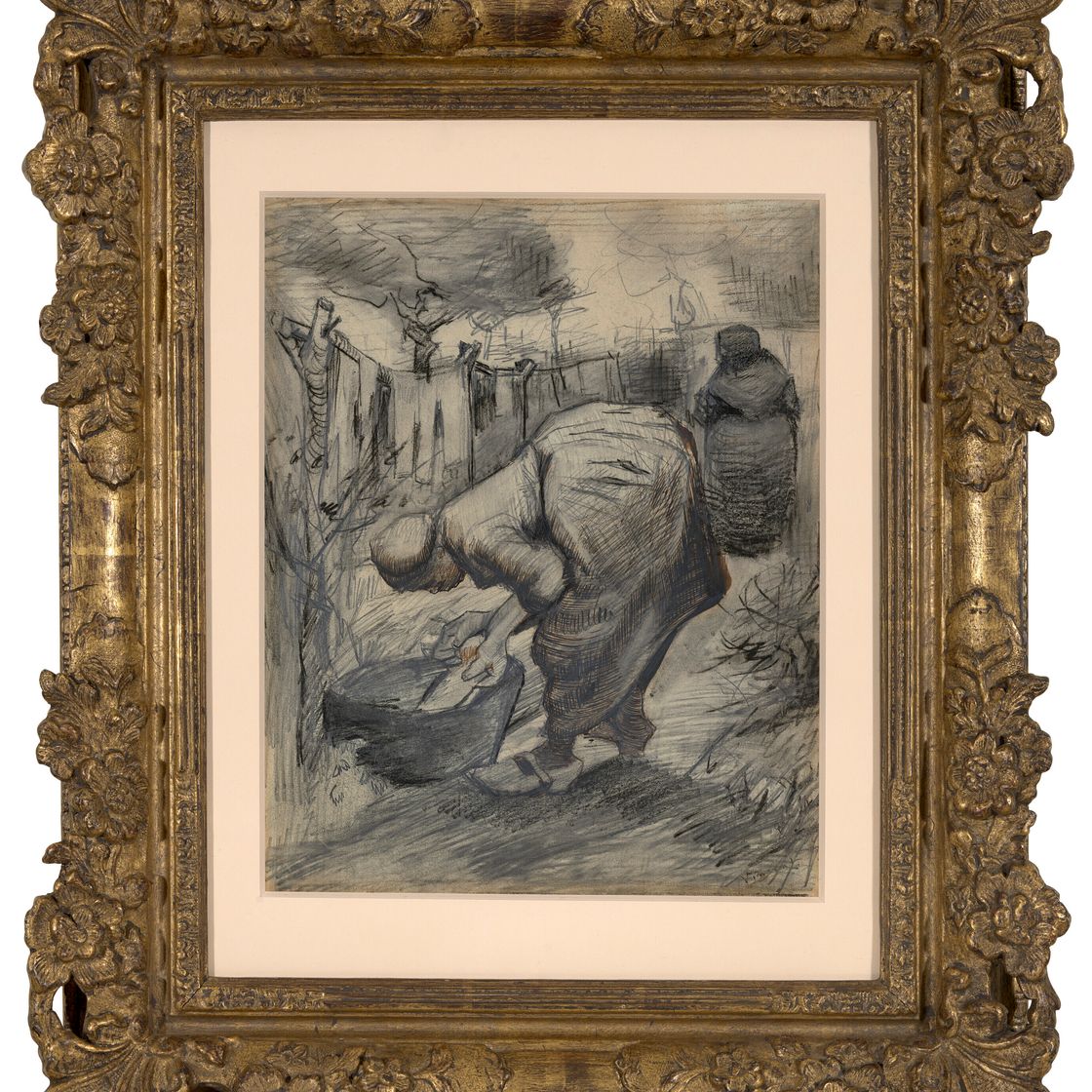 Vincent van Gogh — Бурен бий-де-вастоббе, в эн-Туине (Женщина у корыта, в саду), изображение 3