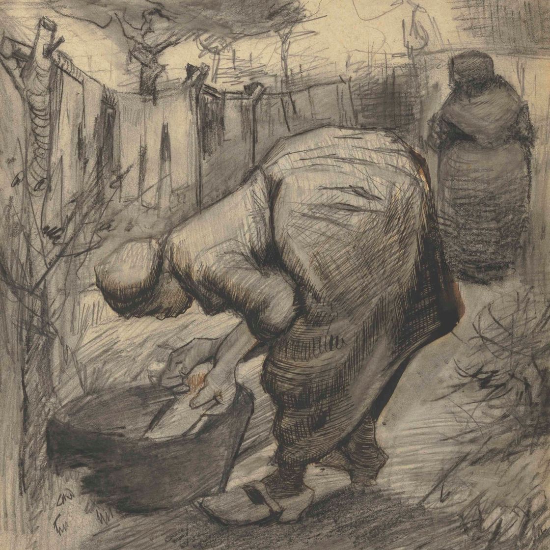 Vincent van Gogh — Пейсанн у бассейна в саду